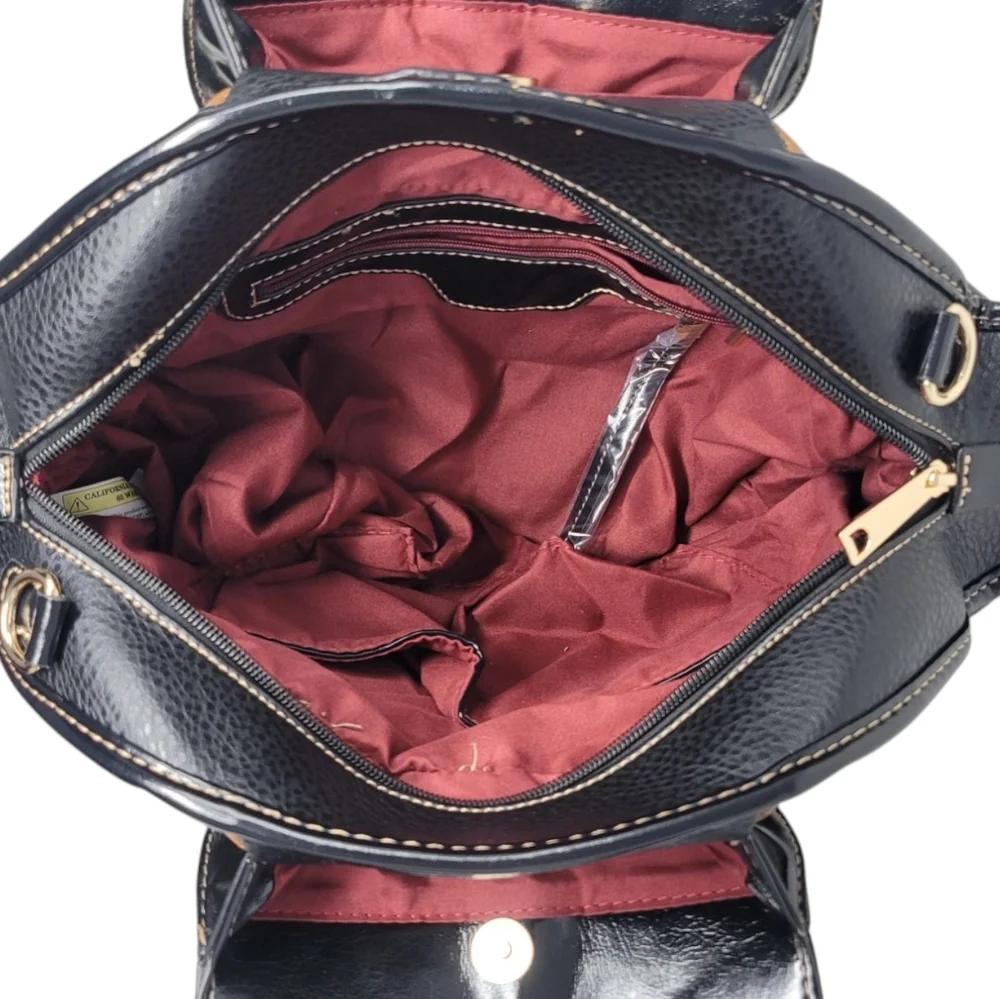 Accordian Style Stiched Satchel